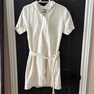Frank & Oak Cream Mini Dress